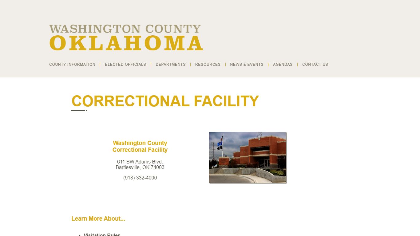 Correctional Facility - Washington County, Oklahoma